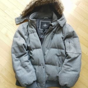 Express Winter Down Fill Hooded Puffer Jacket - Men's Large
